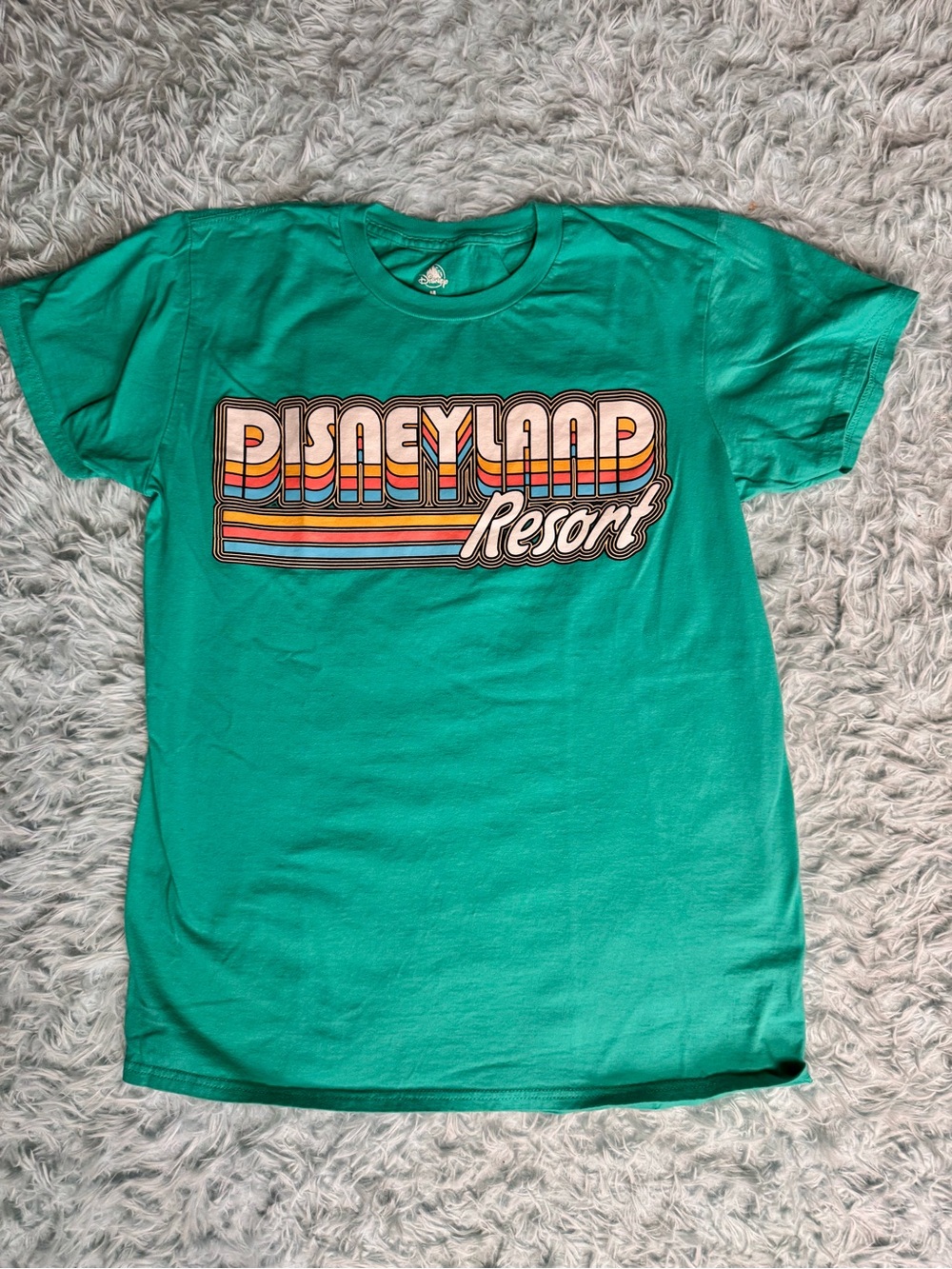 Disney Resort womans Teal Graphic Tee medium. Retro